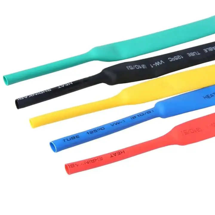 Kit de tubo termorretráctil de Color, surtido de reparación de cables eléctricos, bricolaje, relación 2:1, 1/5 metros, 1,0-14,0mm - 1