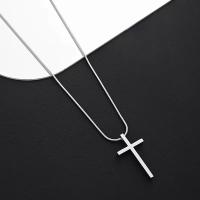 Collar Cruz Minimalista Unisex Cadena Simple Versátil de Acero de Titanio Estilo INS Frío - details 3