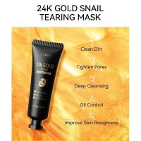LAIKOU Gold Snail Collagen Peel Off Tearing Mask Limpieza profunda Elimina puntos negros Cuidado facial 50g - details 2