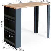 Mesa de Bar, Roble/Antracita, 57 x 117 cm - details 2