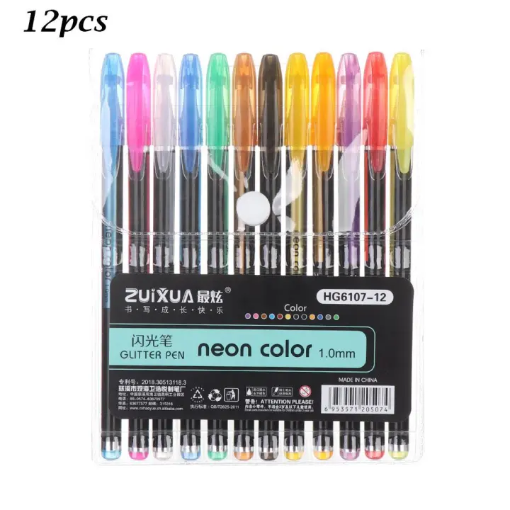 Juego de rotuladores metálicos de neón para grafiti, 12/16/18/24/36/48 piezas, bolígrafos de Gel Pastel - 1