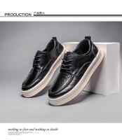 Las nuevas suelas de plataforma para hombre son zapatos de cuero casuales, versátiles y a la moda. - details 8