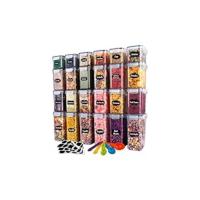 24 tarros de almacenamiento con tapa, herméticos de plástico, para cereales (2 L, 1,4 L, 0,8 L) - details 4