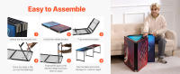 SucceBuy Mesa de Beer Pong portátil de 8 pies, mesa plegable con asas de transporte y 6 bolas de Pong, altura ajustable - details 4