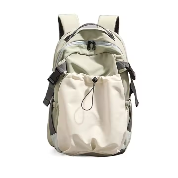 Mochila Vintage con cordón para ropa de trabajo, mochila Unisex suave de gran capacidad, correas ajustables, cómoda mochila de nailon - 1