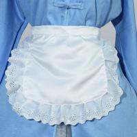Delantal de cintura estilo camarera, disfraz de Cosplay blanco y negro, delantales de cocina, medio delantal bonito de poliéster, 1 Uds. - details 8