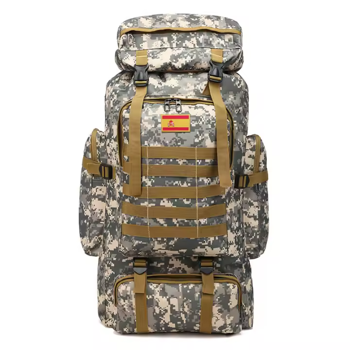 Mochila de senderismo de 80L, bolsa impermeable al aire libre, estilo táctico militar, multifuncional para acampar y montar - 1