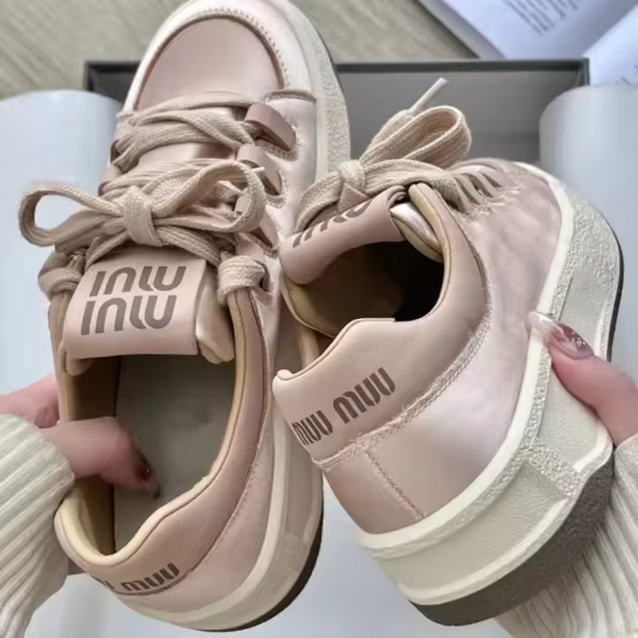 Primavera y Otoño Moda Calzado Grueso Zapatillas Casual Cómodas Calzado Grueso Transpirable para Mujer - 1