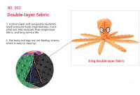 Juguete de peluche para mascotas, pulpo, perro, juguete interactivo, indestructible, resistente a mordeduras, sonido, cachorro, pulpo chirriante, sonajero para perros, suministros de juguetes - details 7