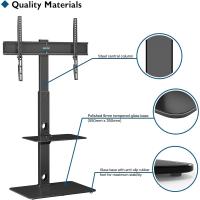 Soporte Universal para TV Ajustable en Altura, 40 Kg, 600x400 mm Para Plasma LED OLED LCD de 30-70 Pulgadas Soporte de Almacenamiento de Media y TV con Estantes de Vidrio Templado de 2 Niveles - details 3