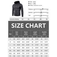 Men's Autumn Hooded Jacket Long Sleeved Pullover Hoodie Zip Up Cardigan Cotton Hooded Sweatshirt Coat - details 0