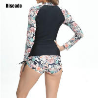 Traje de baño atlético de manga larga para mujer, conjunto de Tankini de dos piezas, talla grande - details 2