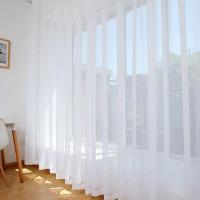 Cortinas de tul elegantes y suaves para sala de estar, 2 uds., velo de gasa transparente sólido para decoración moderna, cuidado de las cortinas: no - details 7