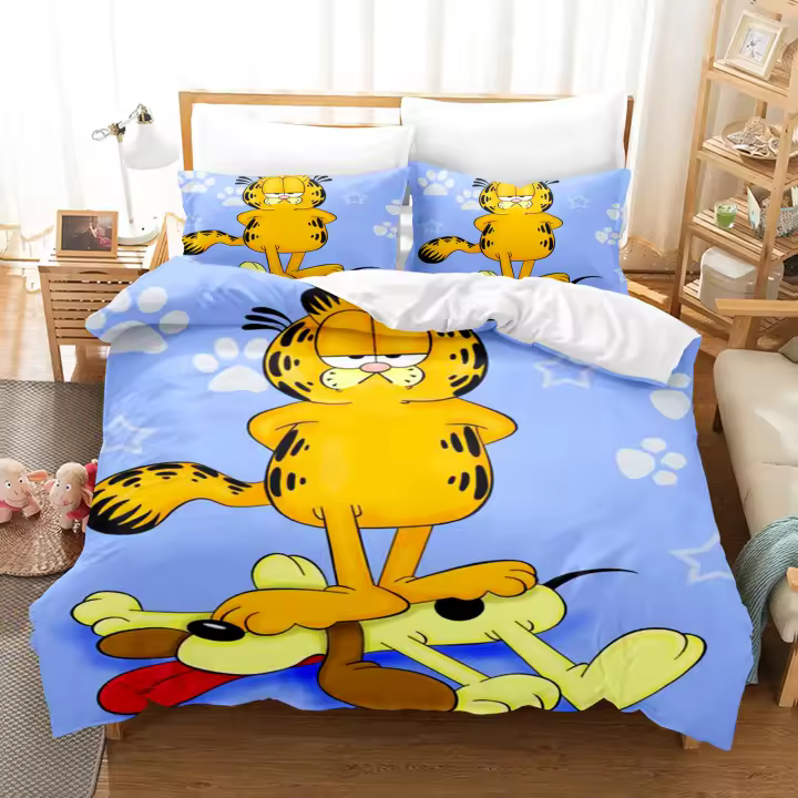 The Garfield-juegos de cama transpirables, funda de edredón, funda de almohada, decoración de dormitorio, 2-3 piezas - 1