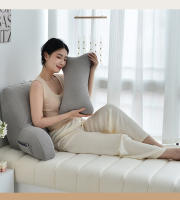 Almohada de Lumbar Ultra Comodidad Espalda y Brazos Grises Cubierta de Microplush Desmontable - details 7