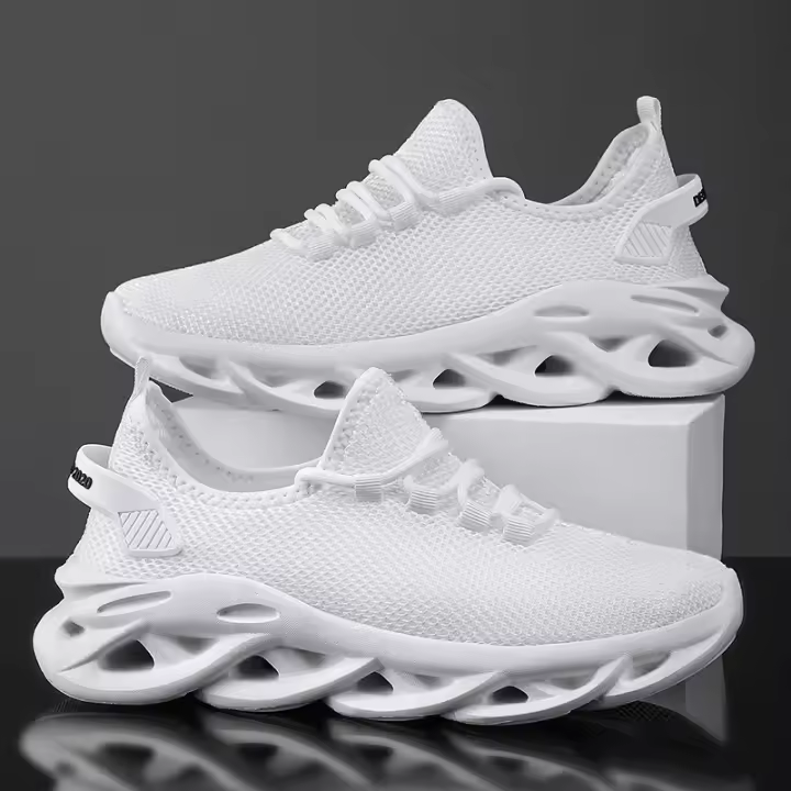 Zapatos deportivos informales para hombre, zapatillas ligeras transpirables, zapatillas de correr negras de malla para exteriores, zapatillas deportivas para correr Tenis para caminar - 1