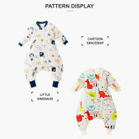 Saco de dormir de dibujos animados para bebés, saco de dormir grueso de dos patas con Mangas desmontables para niños y niñas, para Otoño e Invierno - details 11