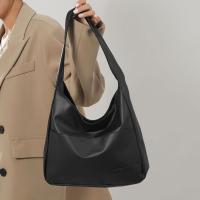 Bolso de mano de cuero PU de Color sólido suave, bolso de hombro tipo cubo de gran capacidad, bolso informal coreano para mujer, regalos de cumpleaños - details 7