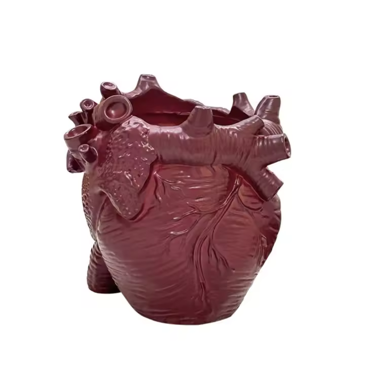 Portalápices de vinilo con forma de corazón, contenedor de lápices multiusos con diseño de corazón, papelería duradera, portalápices de escritorio - 1
