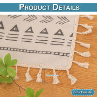 Mantel bohemio vintage con borlas, impermeable, antimanchas, de algodón y lino para protección de mesa de patio al aire libre sin arrugas. - details 20