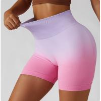 Pantalones Cortos Deportivos De Cintura Ancha Y Color Degradado - details 8