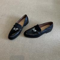 Zapatos de Cuero Genuino Antiguos con Hebilla de Bloqueo Paso Perezoso en Cien, Estilo Boat y Mocasines - details 9