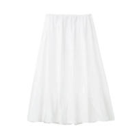 TRAFZA-Falda larga de cintura alta para mujer, faldas drapeadas Vintage, Falda Midi plisada de satén, ropa de calle informal - details 1