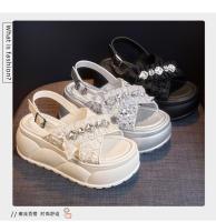 Sandalias Casuales de Moda para Mujer Nuevos Zapatos de Playa con Suela Gruesa y Cruzada con Estilo - details 4