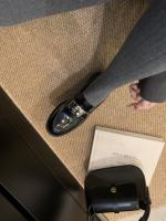 Mocasines perezosos con bloqueo de metal de un pedal, nuevos zapatos de cuero pequeños con plataforma de cabeza redonda de estilo británico - details 32