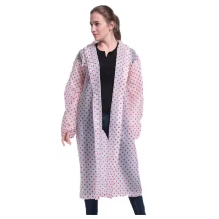 Chubasquero largo grueso de EVA para adultos, Poncho no desechable, impermeable, transparente, 1 pieza - 1