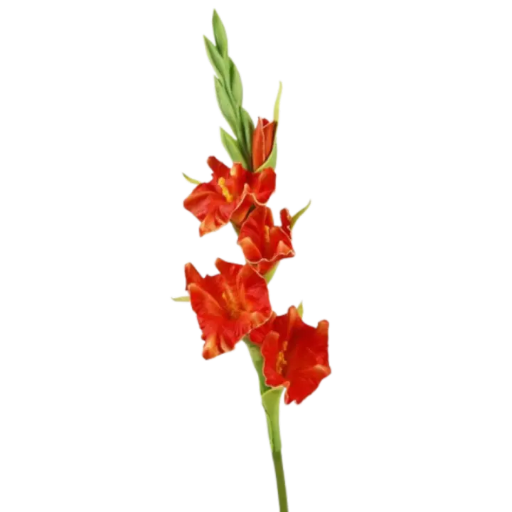 Ramas de Gladiolus artificiales de PU, tacto Real, simulación hecha a mano, flor de Gladiolus, arte Floral, flores falsas, decoración para el hogar y la Oficina - 1