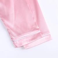 Pijamas para niños y niñas, Top de satén de seda, pantalón de manga larga, pijamas lisos con botones para bebés, conjunto de satén, camisón, ropa de dormir para niños - details 16