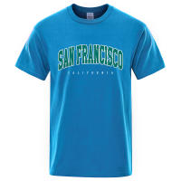 Camiseta holgada de algodón para hombre, ropa con letras de la ciudad de San Petersburgo, California, EE. UU., de gran tamaño, a la moda, de verano, Tops holgados informales - details 15
