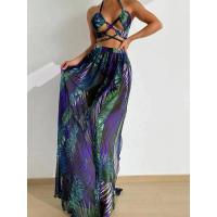 2025 Bikini con cuello cruzado, traje de baño hueco y vestido de playa, traje de baño sexy de 3 piezas para mujer, ropa de playa acolchada, natación de verano - details 10
