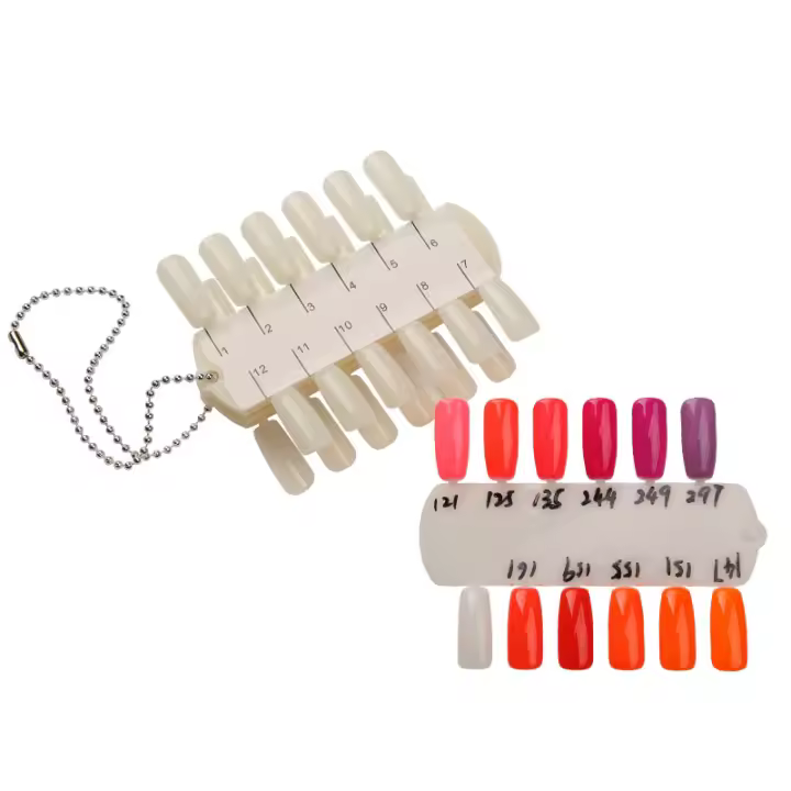 Paleta de Práctica de Acrílico para Uñas Falsas Herramientas de Exhibición de Color de Plástico Mostrador de Color de Lacado de Gel 24 Piezas por Lote Marca Clou Beaute - 1