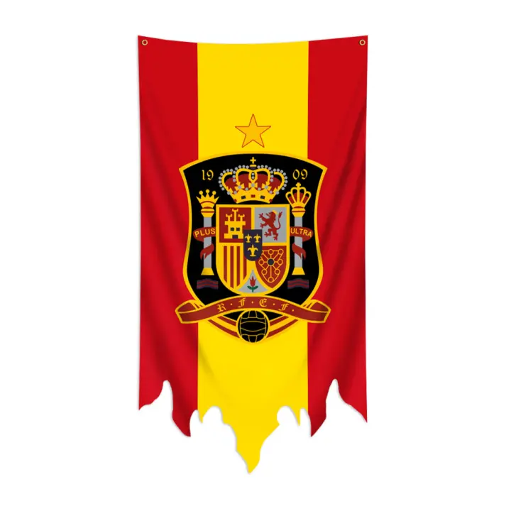 Tela para Colgar, Bandera de la Selección Nacional de España, 70x120 cm, 100% Poliéster, 1 Ud. (Sin Asta) - 1