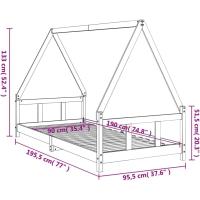 Estructura de Cama Infantil Madera Maciza de Pino 90x190 cm - details 2