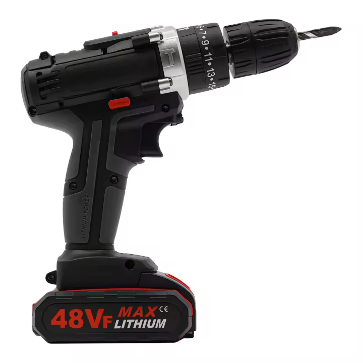 Taladro Inalámbrico Potente 48V Herramienta Eléctrica de Alta Resistencia para Hormigón, Metal, Madera Incluye Baterías y Cargador Ideal para Bricolaje en Casa - 1