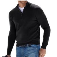 Suéter De Cuello Alto Para Hombre Otoño Invierno Estilo Casual Color Sólido Manga Larga Ajustado Para Ropa Diaria Caliente - details 13