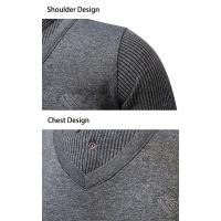Otoño e Invierno nuevo suéter falso de dos piezas para hombres con forro polar y cuello tipo Polo ajustado camisa inferior de punto gruesa y cálida - details 11