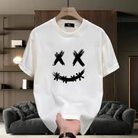 oversizeMarca de moda con impresión pesadaTCamiseta de Manga Corta de Algodón para Hombres, Top Versátil y Casual de Verano - details 2
