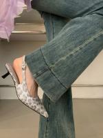 Nuevo stiletto tacones altos bolsa cabeza sandalias mujer francés con falda noche brisa vacío solo zapatos zapatos de mujer - details 25