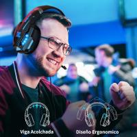 Cascos Gaming, Auriculares Gaming Para PS4 PS5 PC Xbox One Switch, Sonido Estéreo 3D, Cascos Con Microfono Cancelación De Ruido - details 3