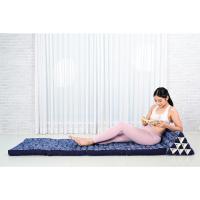 Cómodo Colchón De Suelo con Cojín De Lectura, Futón Japonés, Cama Plegable O Esterilla De Masaje Tailandés, 170 x 53 cm, Azul Claro - details 48