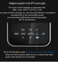 Receptor y transmisor Qualcomm Bluetooth 5,2, adaptador de Audio inalámbrico 2 en 1 aptX LL HD adaptable de 3,5 MM, AUX, Dongle para TV, PC, Kit de coche - details 2