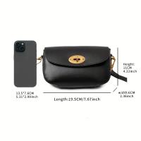 Bolso de hombro de mujer de cuero genuino con correa ajustable - Correa desmontable, gran capacidad, negro, versátil para desplazamientos, compras y fiestas, accesorio de fiesta, accesorio sofisticado, cierre de hebilla resistente - details 2