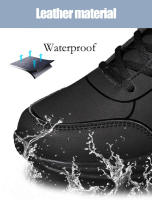 Zapatillas de deporte de cuero de alta calidad para hombre, zapatos informales impermeables, zapatillas ligeras para correr al aire libre, Tenis deportivos, zapatos planos masculinos - details 4
