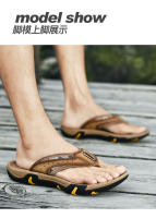 Sandalias de Cuero de Vaca para Hombres Zapatos de Playa de Tamaño Grande con Antideslizante y Resistente al Desgaste Ropa Exterior Diaria - details 14