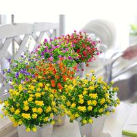 Flores Artificiales Amarillas con Hojas Verdes Arbustos de Follaje Falso Resistentes a Rayos UV para Decoración Interior y Exterior Ideal para Hogar, Oficina, Bodas y Macetas de Jardín - details 2