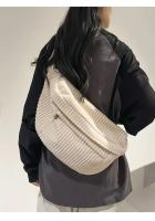 Riñonera de gran capacidad para mujer, bolsos de hombro tipo bandolera, riñonera informal, bolso sencillo para teléfono, riñonera de pana, bolso de plátano para mujer - details 8